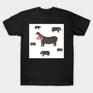 Happy vintage hippos T-Shirt